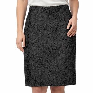 Sachin & Babi Noir Judith Knee Length Black Noir Crochet Skirt
